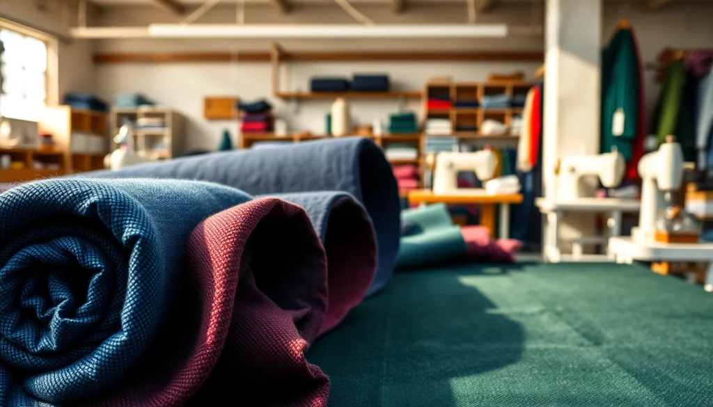 Punta di Roma stoffen in een creatief atelier met rijke kleuren en texturen.