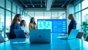 Engage with expert VMware Consulting professionals collaborating in a modern office setting.