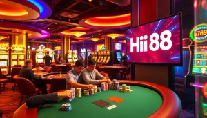 Hi88 Casino: Experience thrilling poker games, vibrant slot machines, and intense roulette action.