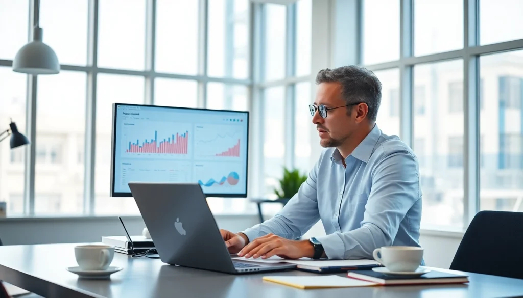 Enhance online visibility with thin content removal service analysis in a bright office.