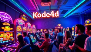 Kode4d online gaming hub featuring vibrant slot games and engaging players, showcasing fun and inclusivity.