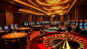 Experience a thrilling net win atmosphere with excited gamblers at casino tables.