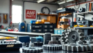 High-quality bowling parts for AMF showcased in a professional workshop environment