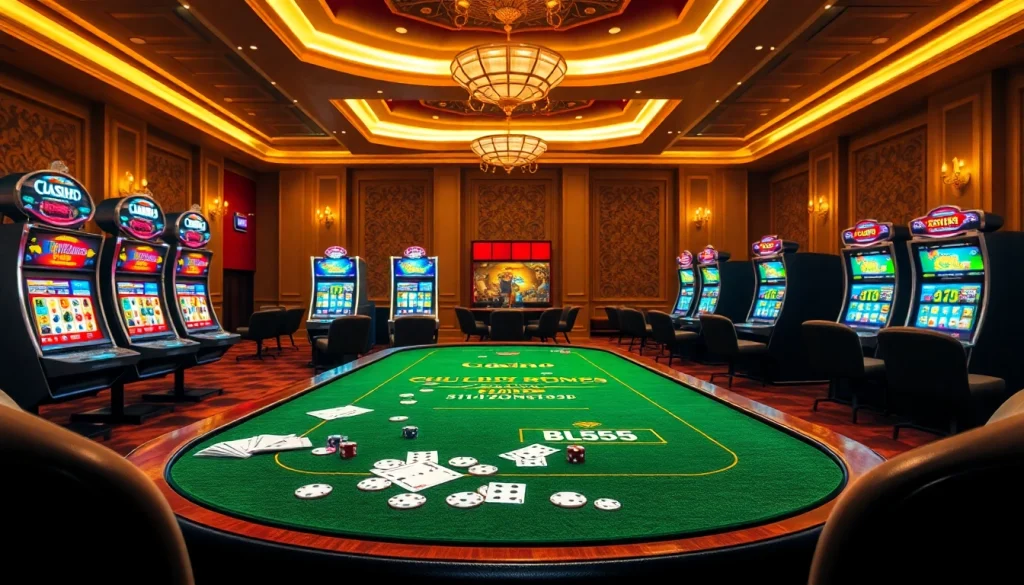 Experience the excitement of gaming at trang chủ BL555 with vibrant casino tables and thrilling action.