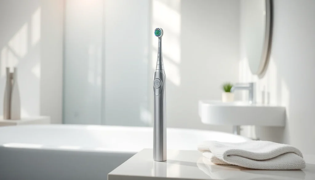 Efficiently cleaning teeth and gums with laifen toothbrush highlighting its advanced features.
