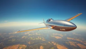 FLY88 vintage aircraft soaring through a vibrant blue sky, capturing the essence of adventure.