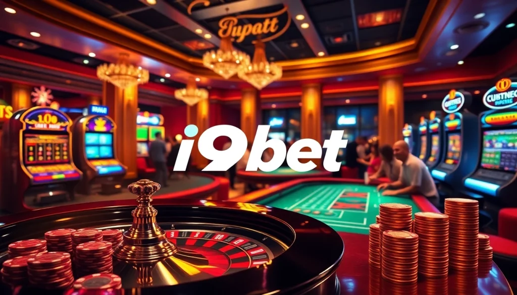 Engaged players enjoying a thrilling game experience with i9bet at a vibrant online casino.