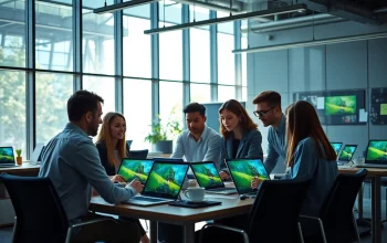 Creating dynamic images with nano banana pro in a vibrant tech workspace.