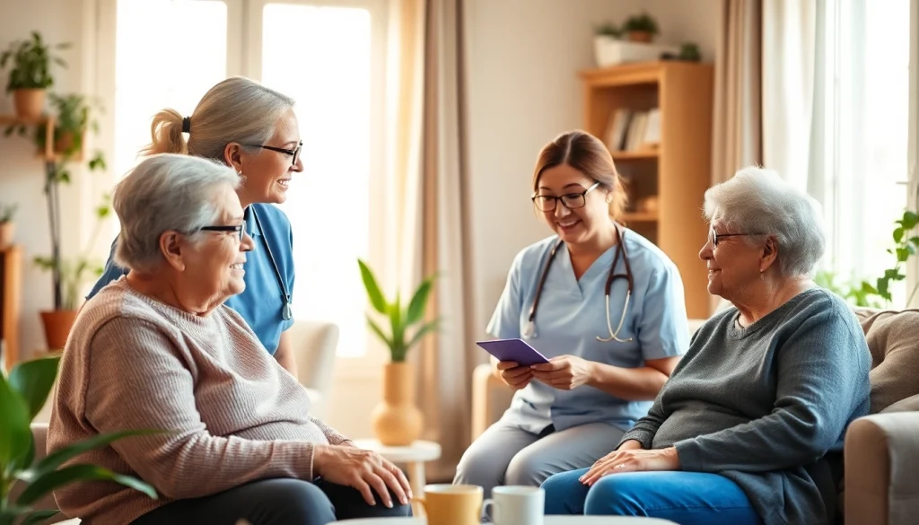 Senior caregivers in Austin TX providing compassionate care in a cozy home environment.