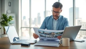 Assessing Property Insurance Claims in a modern office setting with a professional adjuster.