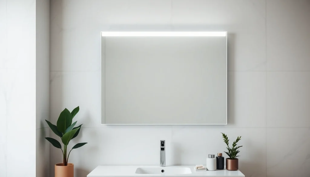 Enhance your space with a captivating bathroom mirror with LED light featuring elegant designs.