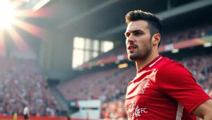 นักฟุตบอลพรีเมียร์ลีกลิเวอร์พูลแสดงความสามารถในการแข่งขันฟุตบอล