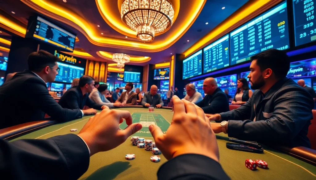 Experience thrilling poker strategies at Haywin's upscale casino tables with exciting gameplay.