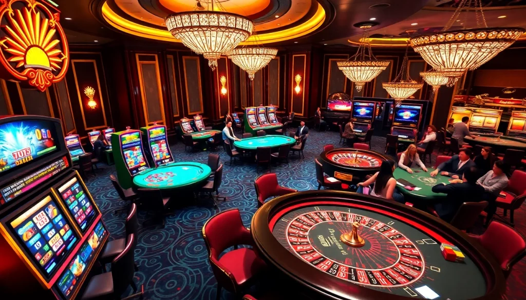 Experience the thrill of gaming at https://febet8.com with vibrant casino visuals and engaging players.