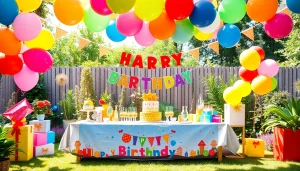 Celebrate with a customizable birthday party featuring vibrant decorations and joyful atmosphere.