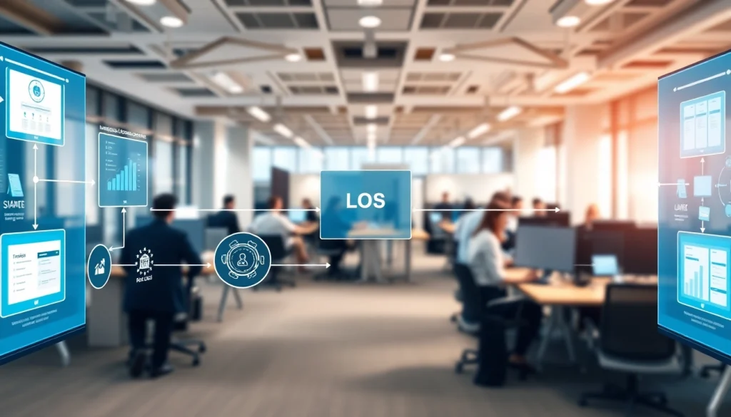 Streamlining Data Handoffs between LOS and Core, showcasing modern workflows and efficient digital integration.