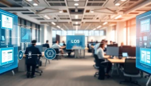 Streamlining Data Handoffs between LOS and Core, showcasing modern workflows and efficient digital integration.