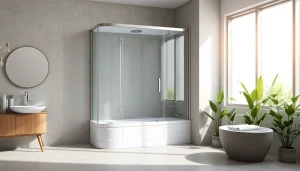 Erleben Sie die elegante duschkabine 90x90 als modernes Element in Ihrem Badezimmer.