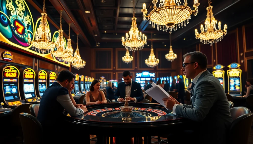 Exciting game moment featuring an immigration lawyer Sydney at a luxurious casino table.