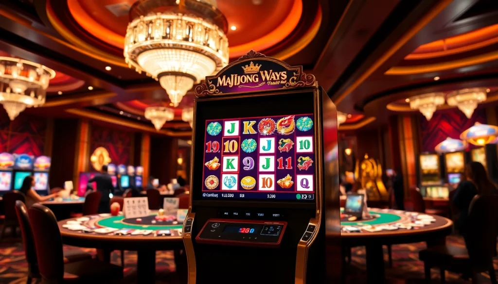 Mengundang pemain bermain di slot Mahjong Ways 2 sambil merayakan kemenangan besar dengan suasana kasino yang penuh warna.