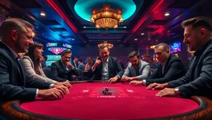 en yaxsi 1win bonuslari ilə bərəkətli kazino mühitində poker oyunu oynayan peşəkarlar.