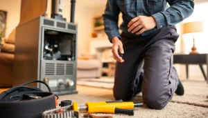 Skilled technician handling heating repair mt kisco service with precision in a residential setting.