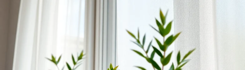 Zainstalowane moskitiery na wymiar w nowoczesnym wnętrzu, oferujące ochronę i komfort.