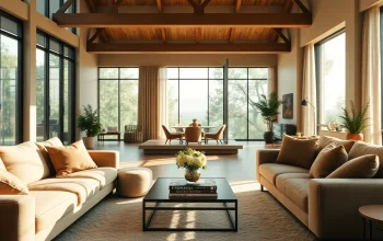 Experience Seamless Living in a modern, cozy living room with natural light and stylish decor.