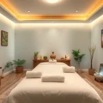 편안한 장식과 에센셜 오일이 있는 Relaxing 안양스웨디시 마사지 치료실