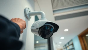 Instalación de Cámaras Dahua en un entorno de seguridad profesional, destacando tecnología avanzada.