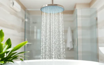 Experience elegant showers Australia with a modern bathroom featuring luxurious fixtures and serene ambiance.