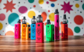 Try Funky Republic disposable vapes showcasing colorful designs and vibrant flavors.