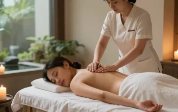 석남동출장마사지를 받으며 편안한 환경에서 휴식을 취하는 모습